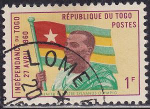 Togo 378 USED 1960 PM Sylvanus Olympio 1 Fr