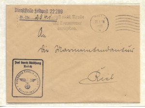 WW2: German Naval Feldpost: M-22289 KMS Konigsberg 9/28/1939 (54739)