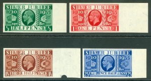 Great Britain 1935 Silver Jubilee Imprimaturs ½d-2½d set of 4 from the British..