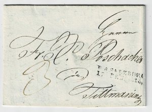 Austria 1815 Salzburg straight line cancel on stampless cover