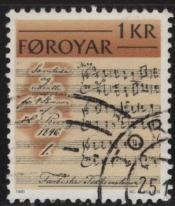 Faroe Islands 66 (used) 1k folksong, score of 1846 (1981)