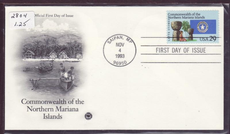 U.S. 2804 Mariana Islands 1993 PCS U/A FDC  L496