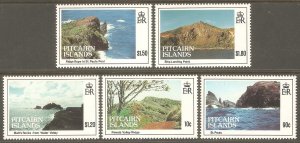 PITCAIRN ISLAND Sc# 384 - 388 MNH FVF Set of 5 Scenic Views