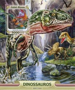 Guinea-Bissau 2016 MNH Dinosaurs 1v S/S Tupandactylus Allosaurus Stamps