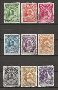 NIGERIA/NIGER COAST 1897/98 SG 666/674ba USED