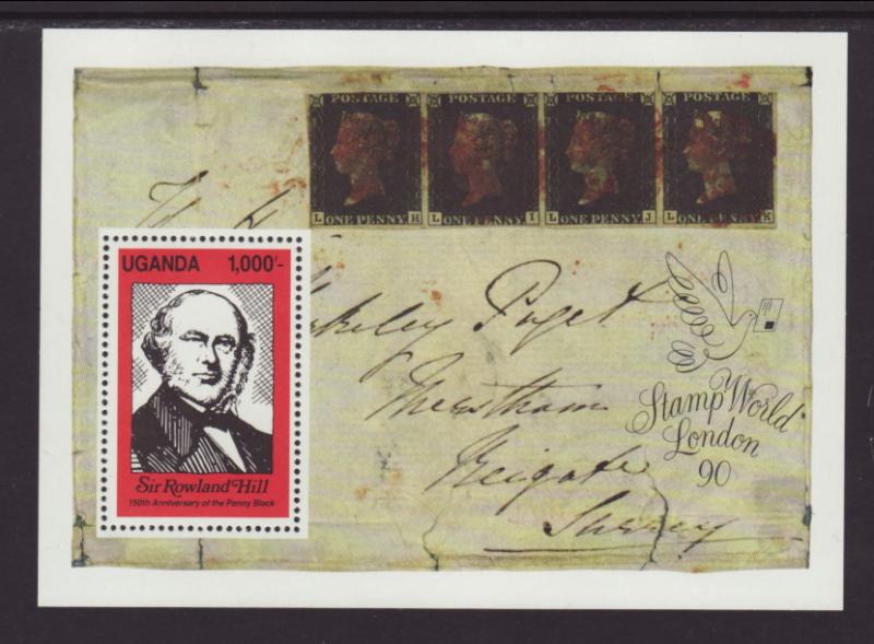 Uganda 798 Rowland Hill Souvenir Sheet MNH VF