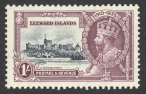 Leeward Islands Sc# 99 MH 1935 1sh Silver Jubilee Issue
