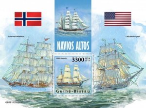 Guinea-Bissau - 2019 Tall Ships on Stamps - Stamp Souvenir Sheet - GB191005b