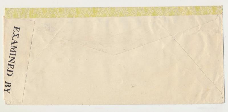 PALESTINE TO CANADA 1944 CENSOR COVER, UNUSUAL TAPE, 20m RATE(SEE BELOW) 