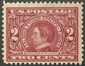 Scott #370 1909 2¢ Alaska-Yukon-Pacific William H. Seward perf. 12 MNH OG