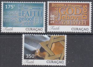 CURACAO Sc# 97-8, 102 MNH - 3 JEWISH FAITH BASED STAMPS