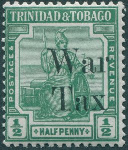 Trinidad & Tobago 1918 ½d bluish green War Tax SG187 unused