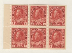 Canada WW1 Admiral Booklet Pane; #106a 2c MNH VF  Guide Value = $100.00 (#36)