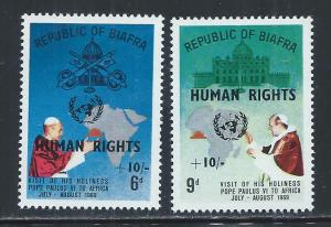 BIAFRA SC# 28-9 OVERPRINTED FVF/MOG 1969