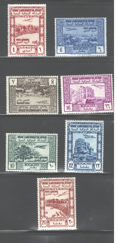 1951 MUTAWAKELITE YEMEN AIR MAIL #C3 - C9 MNH