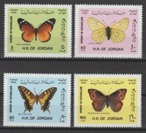 JORDAN 1992 SG 1661/4 + MS 1665 MNH Cat £22.90