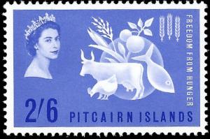 Pitcairn Islands 1963 Sc 35 MH Freedom from Hunger