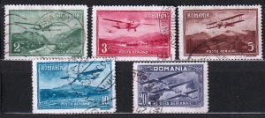 Romania 1931 Aviation Airplanes over Landscapes Mi.419 / 23 Used