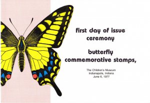 USPS 1st Day Ceremony Program #1712-15 C1 Butterfly Block of 4 Different 1977