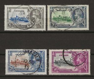 CEYLON 1935 SG 379/82 USED Cat £22