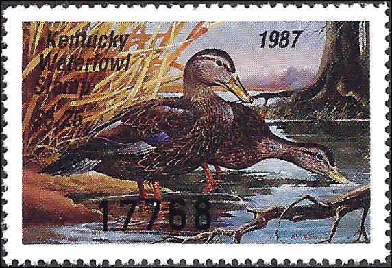 KY3 Mint,OG,NH... State Duck Stamp... SCV $9.00... XF