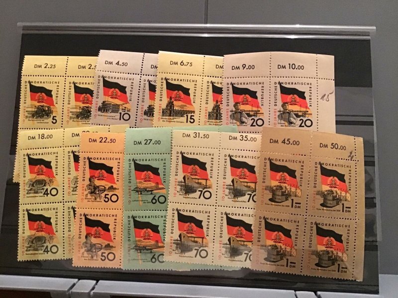 Germán Democratic Republic 10th Anniversary 1959  MNH  stamps blocks R23790