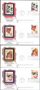 #3865-68 Art of Disney - Friendship Fleetwood FDC Set