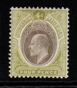 SOUTHERN NIGERIA SG26a 1906 4d GREY-BLACK & OLIVE-GREEN CHALKY PAPER MTD MINT