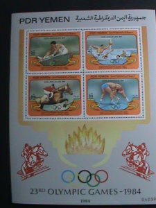 YEMEN STAMP -1984 SUMMER OLYMPIC GAMES-LOS ANGELES-U.S.A. MNH S/S SHEET VF