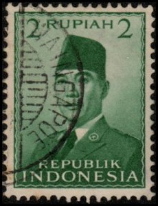 Indonesia 390 - Used - 2r Pres. Sukarno (1951)