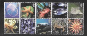 Great Britain #2428-37 MNH 2007 Marine Life Block of 10 (13354)