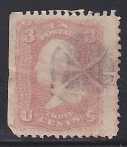 #65 Washington 3c Iss. 1861 Fancy Cancel Penny Lot #86