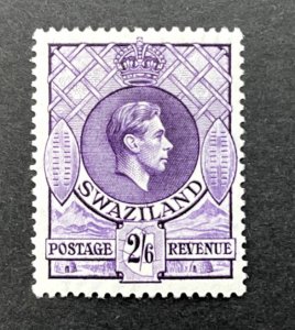 Swaziland: 1938 King George VI definitive, 50c Violet 13½ x 13,  MLH.