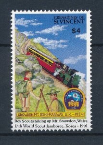 [113987] Grenadines of St. Vincent 1991 Railway trains Eisenbahn From set MNH