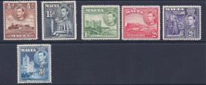 Malta 1943 Sc# 192A-7A