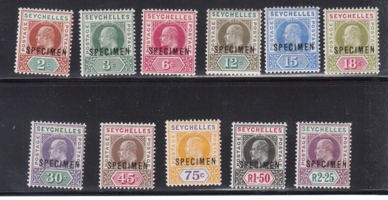 Seychelles #38s - #45s Mint Fine - Very Fine Original Gum Hinged Specimen Set