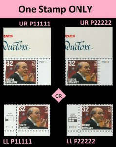 US 3161 Classical Conductor Eugene Ormandy 32c plate single MNH 1997