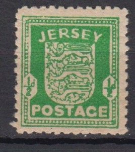 Jersey 1942 ½d Arms printed on grey newsprint type paper unmounted Mint NHM