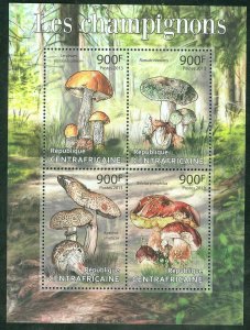 CENTRAL AFRICA 2013 MUSHROOMS SHEET MINT NH