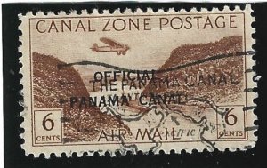 Canal Zone Scott #CO14 Postally Used 6c Official Air