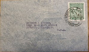 J) 1956 CHILE, AIRPLANE, SINGLE RATE, AIRMAIL, CIRCULATED COVER, FROM CHILE TO U
