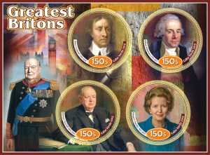 Stamps. Famous people. Greatest Britons  2019 1+1 sheets perforated