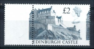 GB 1988 Castles £2 misperf, 2mm of castle from next stamp at right and in marg