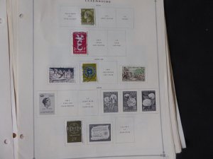 Luxemburg 1874-1966 Stamp Collection on Scott International Stamp Album pages