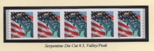 Scott# 3983   plate number  V1111   MNH   strips of 5
