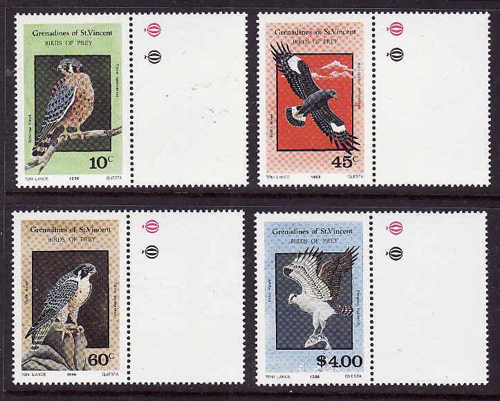 D1-Grenadines of St. Vincent-Scott#560-3-unused NH set-Birds