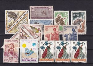 SA25f Mauritania various selection of used stamps, some postage due