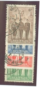 Australia  #184-187  Single (Complete Set)