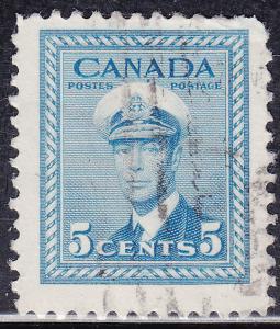 Canada 255 King George VI WWII War 1942