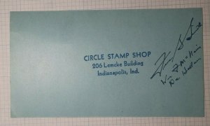 Wabash Stamp Club Terre Haute IN Philatelic Convention postmaster signed 1937